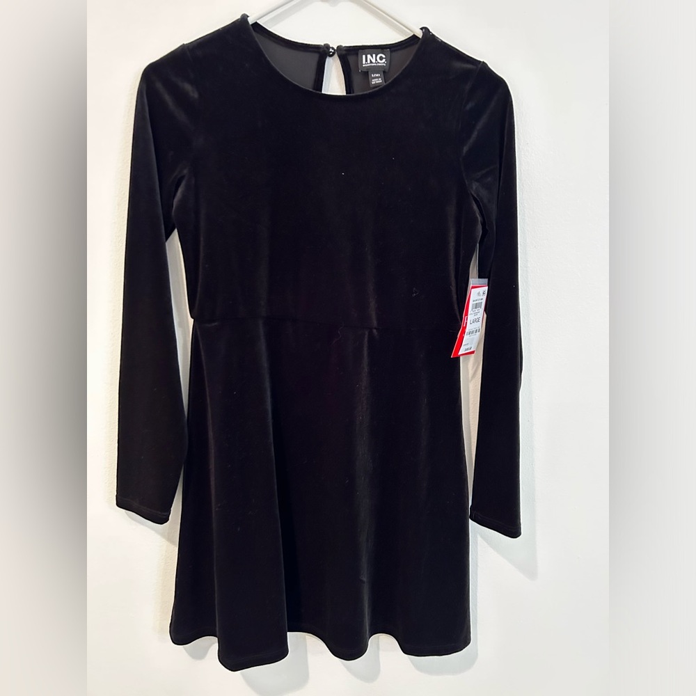 Girls sz14 nwt black velvet dress
